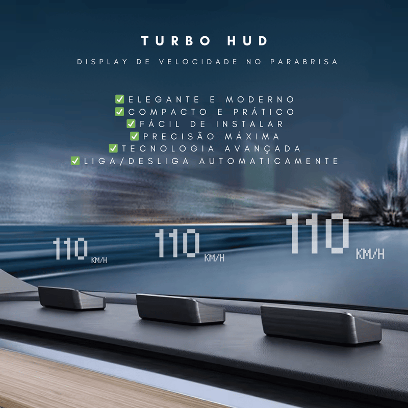 Turbo HUD -  Head Up Display de Velocidade no Parabrisa