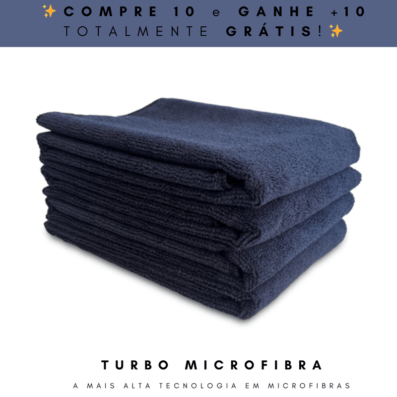 Turbo Microfibra - Kit com 20 Panos de Limpeza Automotiva (PROMOÇÃO, SOMENTE 1,33/MES)