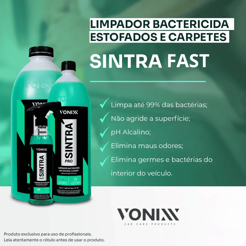 Kit POWER 4 - Shampoo de Limpeza e Proteção Completa | V-Floc + Cera Tok Final + Sintra Fast + Intense Vonixx