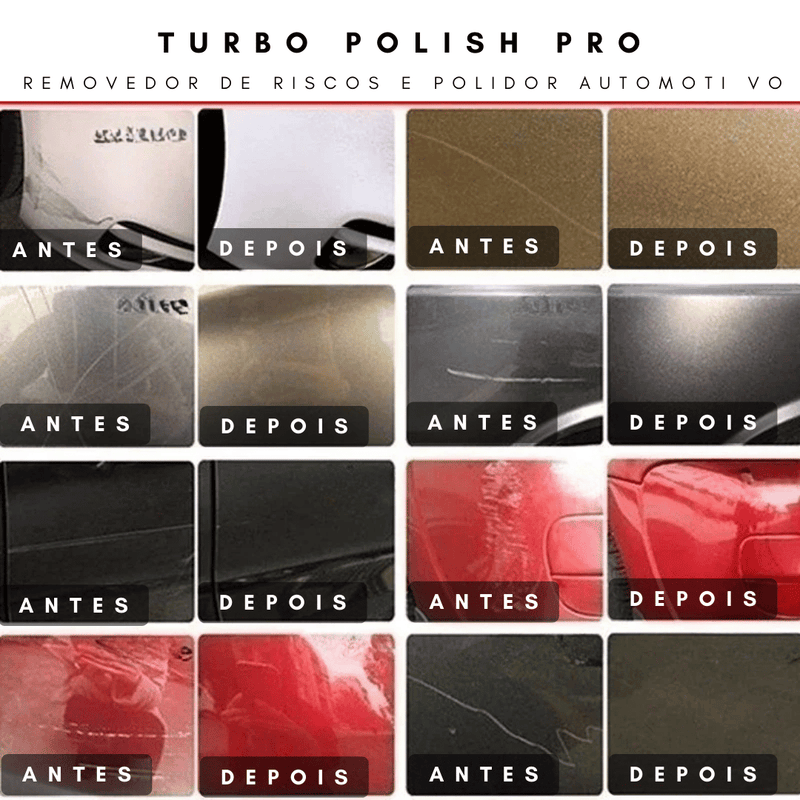 Turbo Polish PRO - Removedor de Riscos e Polidor de Pintura Automotiva Manual